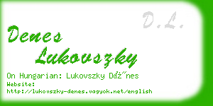 denes lukovszky business card